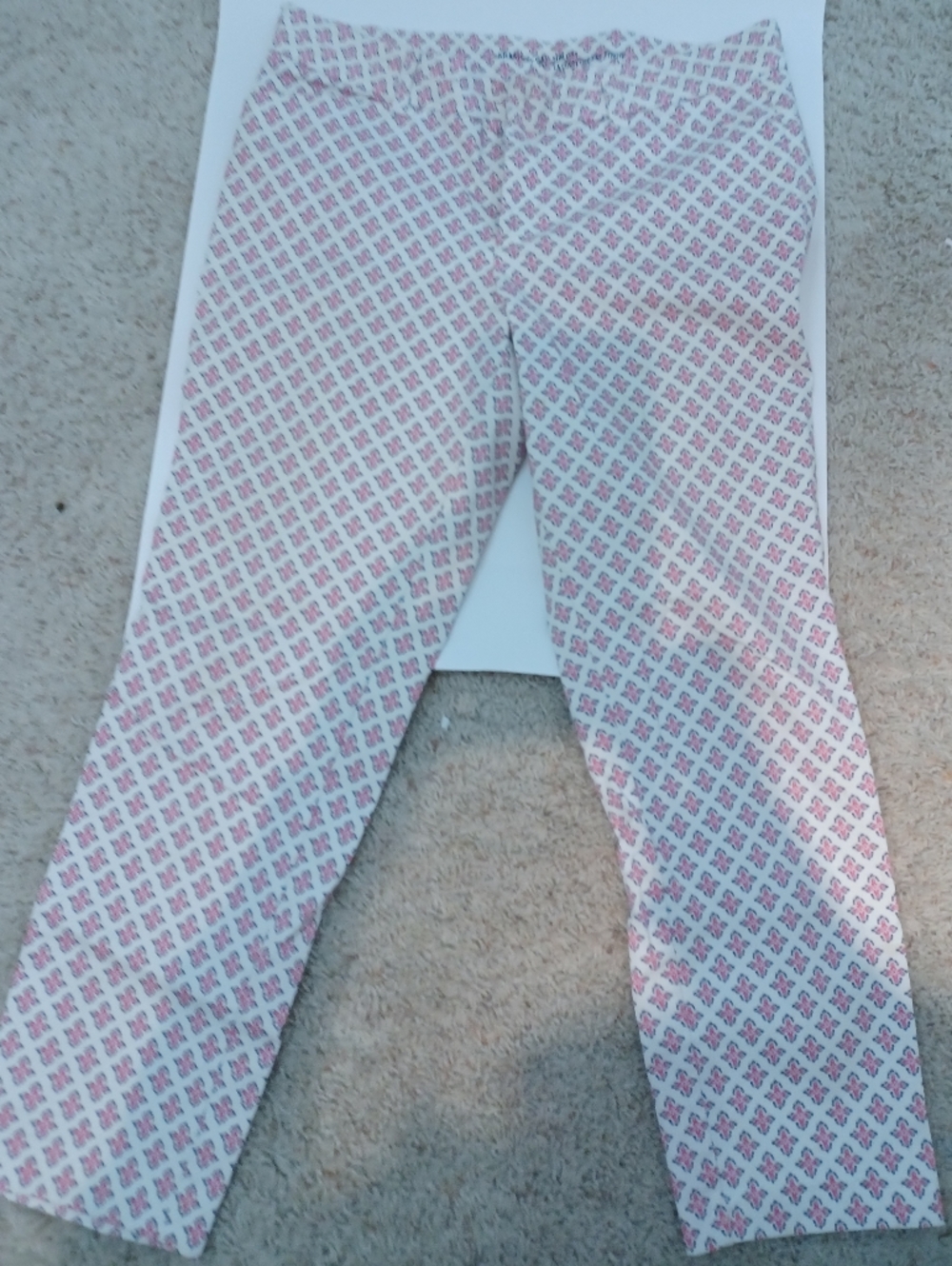 Womens' Pink Patterned Knit Pants